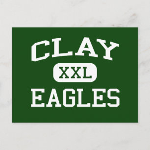 Clay - Eagles - Clay High School - Oregon Ohio Postcard