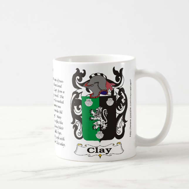 Clay Family Coat of Arms mug (Right)