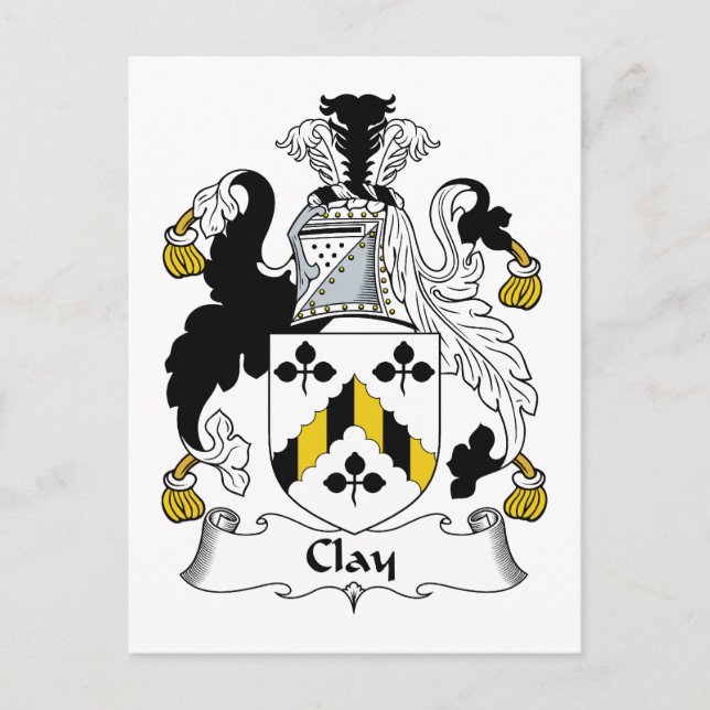 Clay Family Crest Postcard (Front)