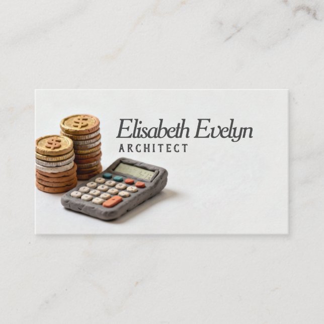 Clay Finance: Calculating Success Business Card (Front)
