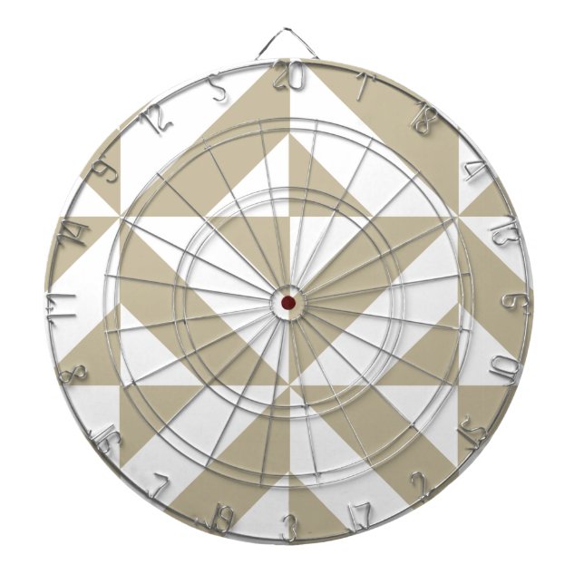 Clay Geometric Deco Cube Pattern Dartboard (Front)