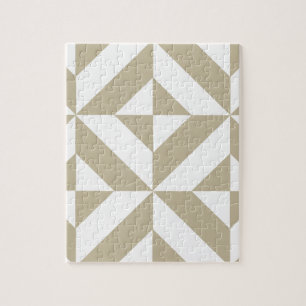 Clay Geometric Deco Cube Pattern Jigsaw Puzzle