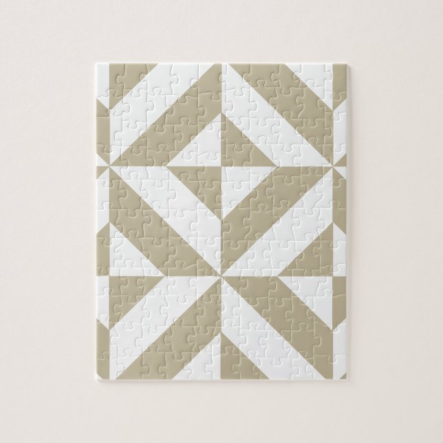 Clay Geometric Deco Cube Pattern Jigsaw Puzzle (Vertical)