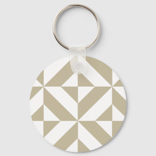Clay Geometric Deco Cube Pattern Keychain