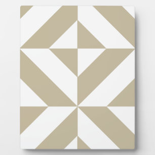 Clay Geometric Deco Cube Pattern Plaque