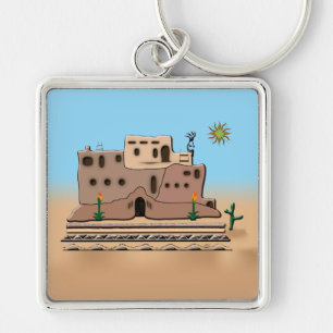 Clay House Keychain