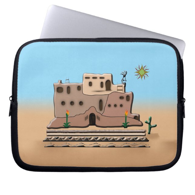 Clay House Laptop Sleeve (Front)