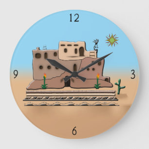 Clay House Large Clock