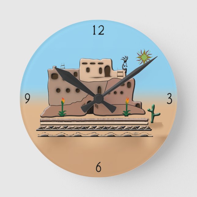 Clay House Round Clock (Front)