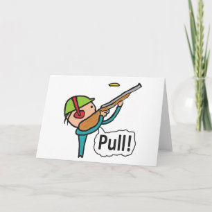 Clay Pigeon Trap Shooting Card
