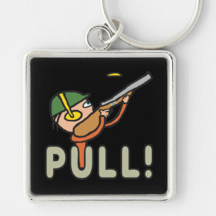 Clay Pigeon Trap Shooting Keychain