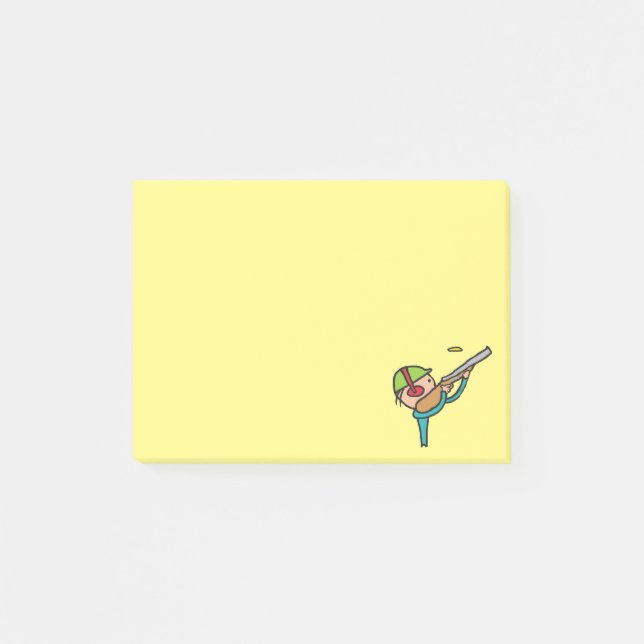 Clay Pigeon Trap Shooting Post-it Notes (Front)