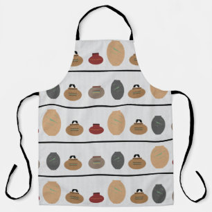 Clay Pots Allover Print Apron