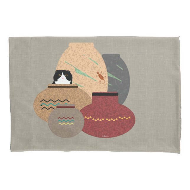 Clay Pots Pillow Case (Front)