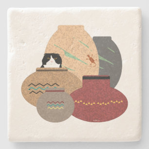 Clay Pots Stone Coaster