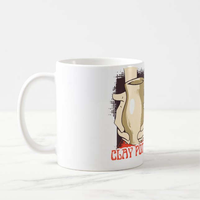 Clay Pottery Retro Coffee Mug (Left)