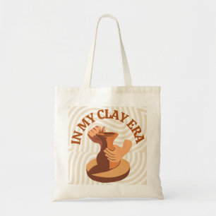 Clay pottery tote bag