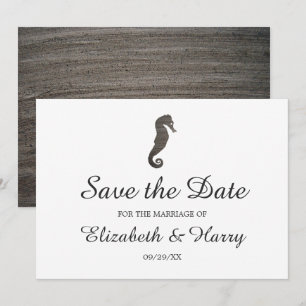 Clay Seahorse Beach Wedding Save The Date