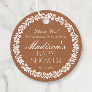 Clay Talavera Tile Spanish Fiesta Baby Shower Favour Tags
