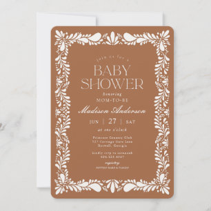 Clay Talavera Tile Spanish Fiesta Baby Shower Invitation