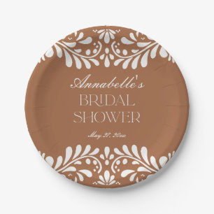 Clay Talavera Tile Spanish Fiesta Bridal Shower Paper Plate