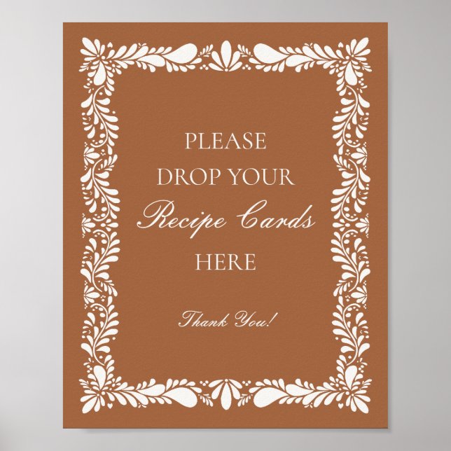 Clay Talavera Tile Spanish Share a Recipe Bridal Poster (Front)