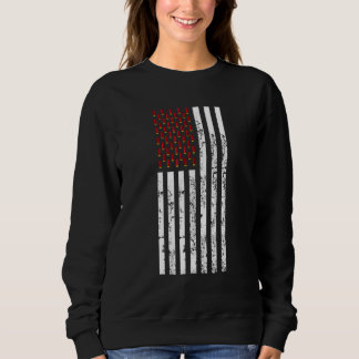 Clay Target Shooting Usa Flag - Retro Shotshell Fl Sweatshirt