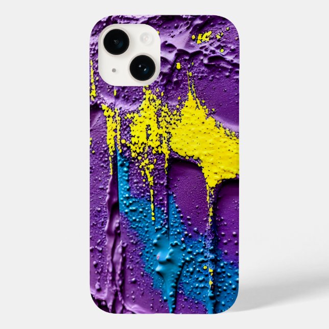 Claylike Purple Black Yellow Explosion Abstract Case-Mate iPhone Case (Back)