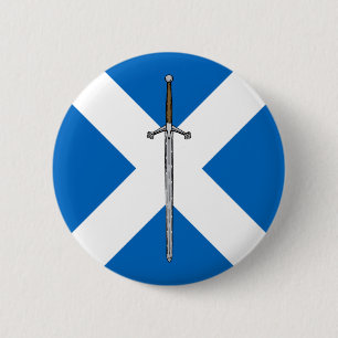 Claymore and Saltire 2 Inch Round Button