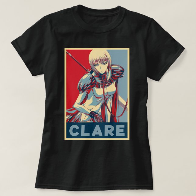 Claymore Anime Character CLARE Art Classic T Shirt (Design Front)