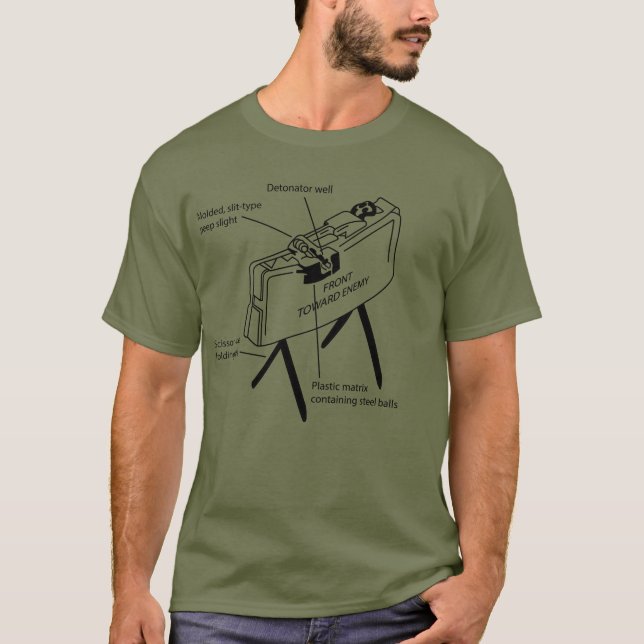 Claymore Mine Schematic Front Toward Enemy T-Shirt (Front)