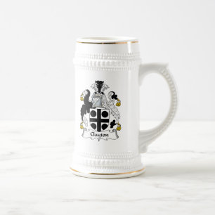 Clayton Family Crest Beer Stein
