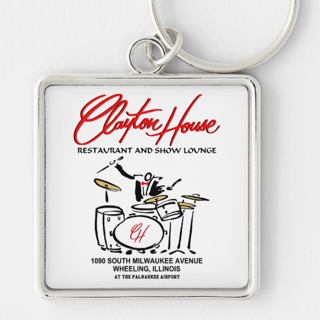 Clayton House Restaurant and Show Lounge, Wheeling Keychain (Front)