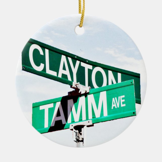 Clayton Tamm, Dogtown,St Louis, Christmas Ornament (Front)