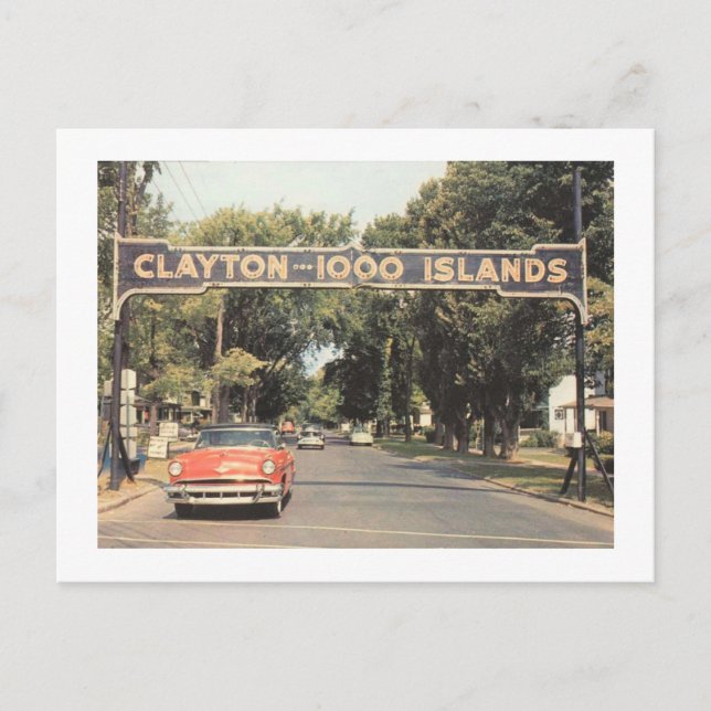 Clayton Thousand Islands NY, 1959 Vintage Style Postcard (Front)