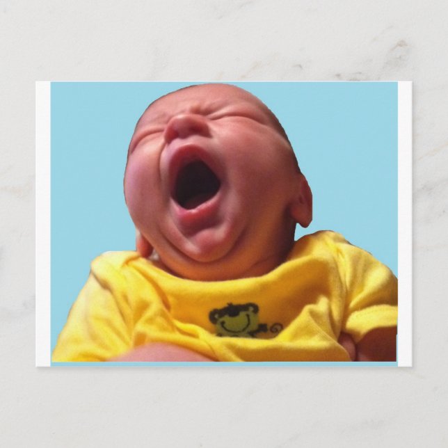 clayton yawning postcard (Front)