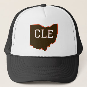 CLE Cleveland Ohio State Shape Trucker Hat
