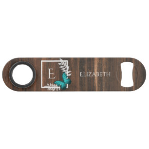 Clé de barre personnalisée à papillon Turquoise ru