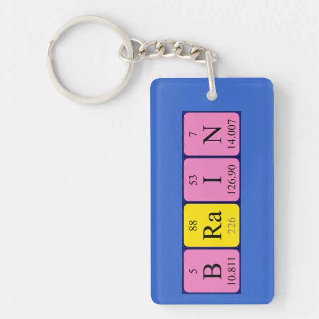 Clé de nom de table périodique du cerveau (Devant)