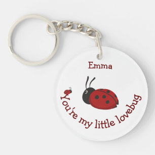Clé de nom personnalisé Little Lovebug Cute Ladybu