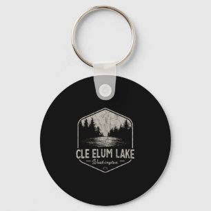 Cle Elum Lake Washington Outdoors Vintage  Keychain