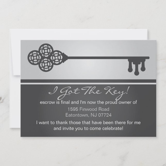 Clé - Invitation de la nouvelle Faire-part de la m (Devant)