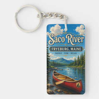 Clé rectangle en acrylique Saco River Fryeburg Mai