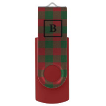 Lecteur flash USB pivotant Plaid Holiday
