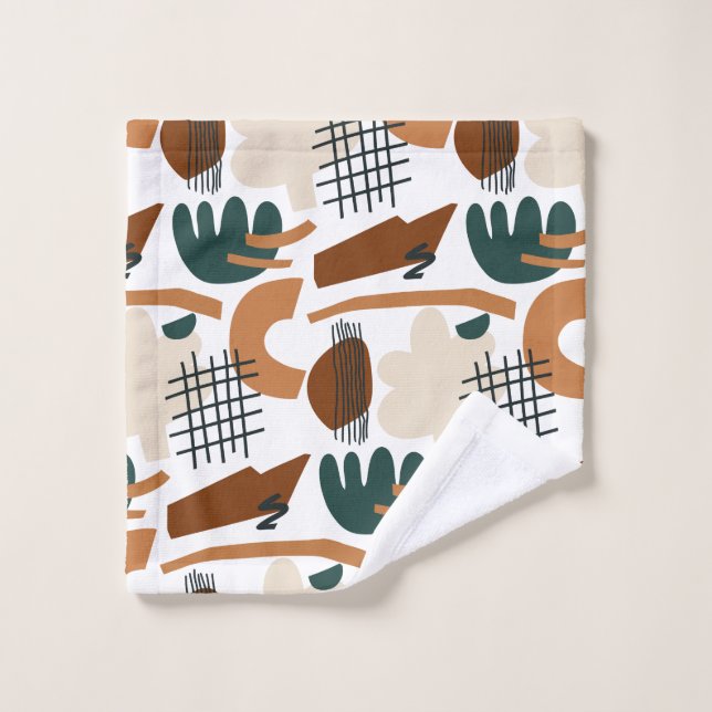 Clean Abstract Boho Pattern | Modern Minimal (Gant de toilette)