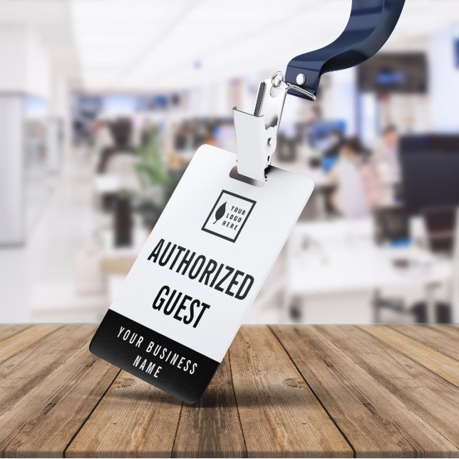 Clean Add Your Logo Office Visitor Badge (Creator Uploaded)