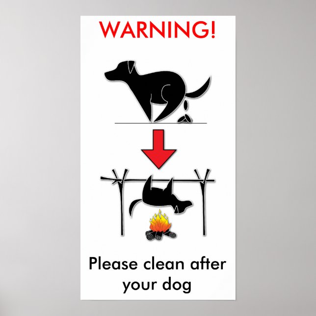 Clean after your dog! NO DOG POOP please! - POSTER (Front)