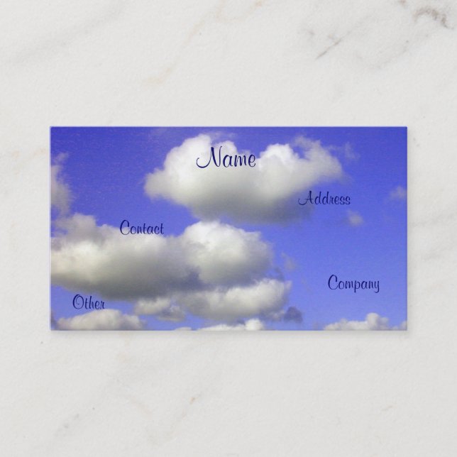 Clean Air - Air Filtiration II Business Card (Front)