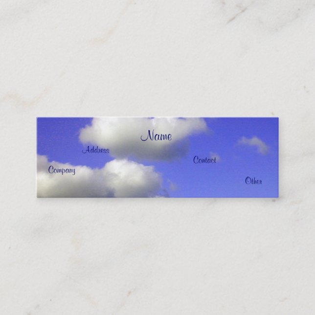 Clean Air - Air Filtiration II Mini Business Card (Front)