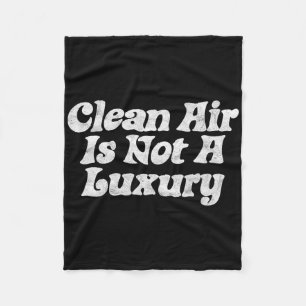 Clean Air Is Not A Luxury! Minimalist Retro Earth Fleece Blanket